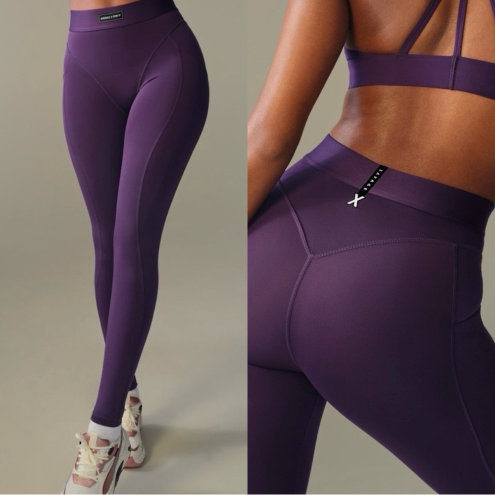 SAVAGE FENTY Lineup Purple High Rise Full Length Yoga Leggings